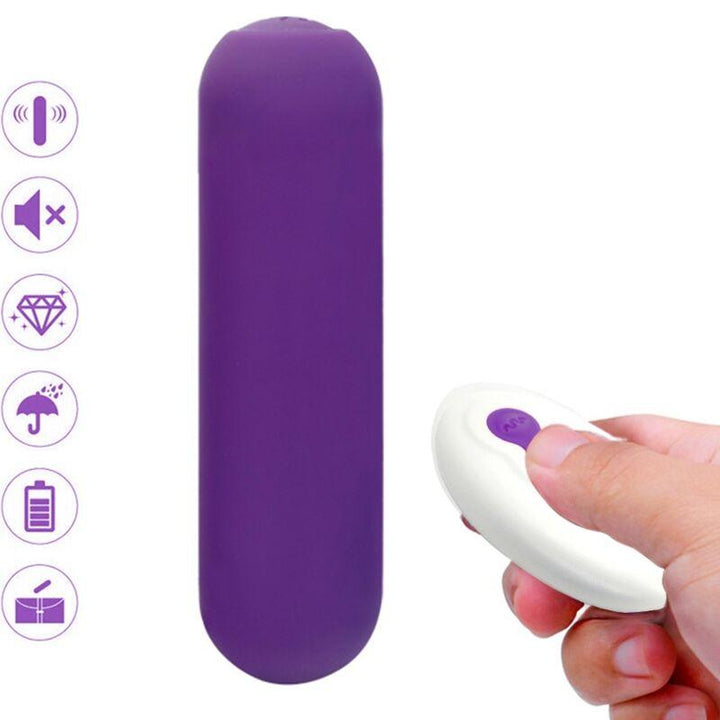 ARMONY - SPLASH JOIE VIBRATOR BULLET SILIKON FERNBEDIENUNG 10 VIBRATIONEN 75 - 19 CM LILA - INTIM SPACE Online Sexshop