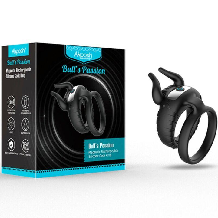 ARMONY - BULL'S PASION RINGVIBRATOR 10 GESCHWINDIGKEITEN SCHWARZ - INTIM SPACE Online Sexshop