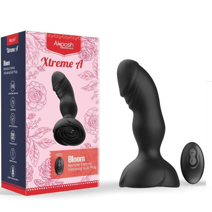 ARMONY - EXTREME - BLOOM ROSE VIBRATOR - ANALSTECKER FERNBEDIENUNG SCHWARZ - INTIM SPACE Online Sexshop