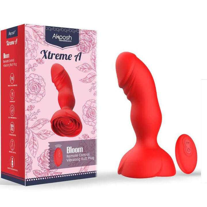 ARMONY - EXTREME - BLOOM ROSE VIBRATOR - ANALSTECKER FERNBEDIENUNG ROT - INTIM SPACE Online Sexshop