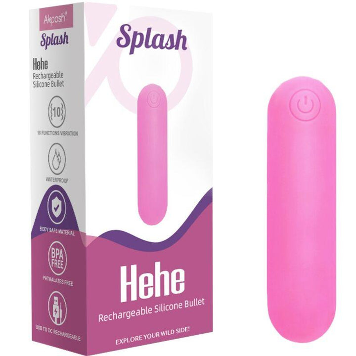 ARMONY - SPLASH HEHE VIBRATOR BULLET SILIKON 10 VIBRATIONEN 65 - 15 CM ROSA - INTIM SPACE Online Sexshop