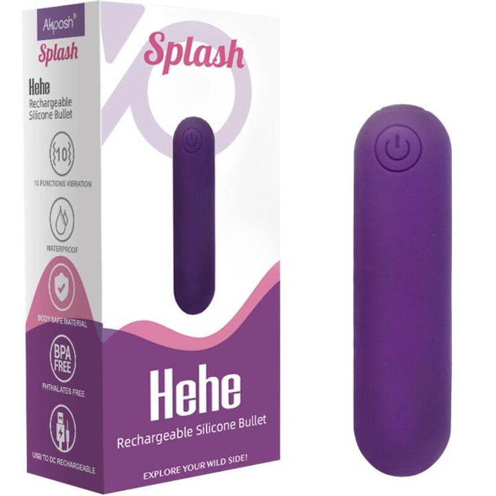 ARMONY - SPLASH HEHE VIBRATOR BULLET SILIKON 10 VIBRATIONEN 65 - 15 CM LILA - INTIM SPACE Online Sexshop