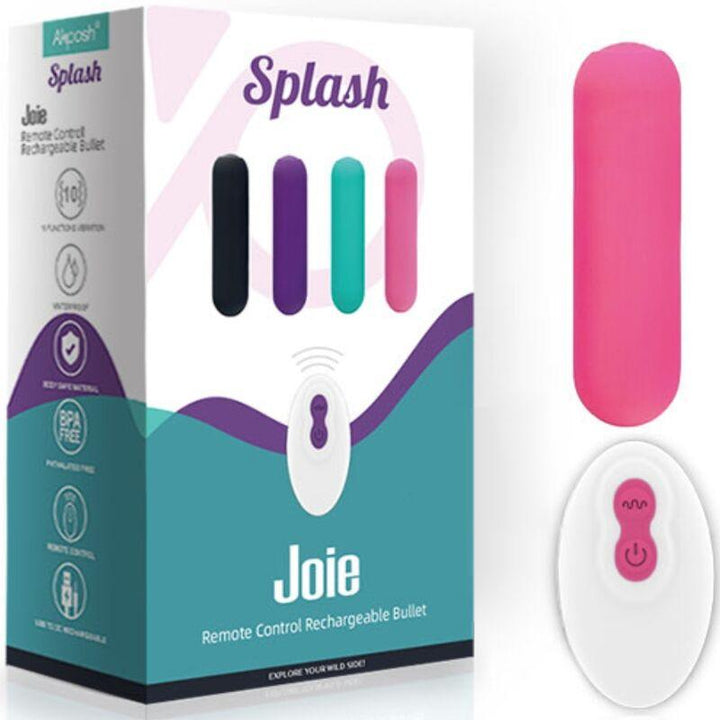 ARMONY - SPLASH JOIE VIBRATOR BULLET SILIKON FERNBEDIENUNG 10 VIBRATIONEN 75 - 19 CM ROSA - INTIM SPACE Online Sexshop