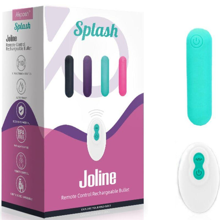 ARMONY - SPLASH JOLINE VIBRATOR BULLET SILIKON FERNBEDIENUNG 10 VIBRATIONEN 65 - 15 CM GRÜN - INTIM SPACE Online Sexshop