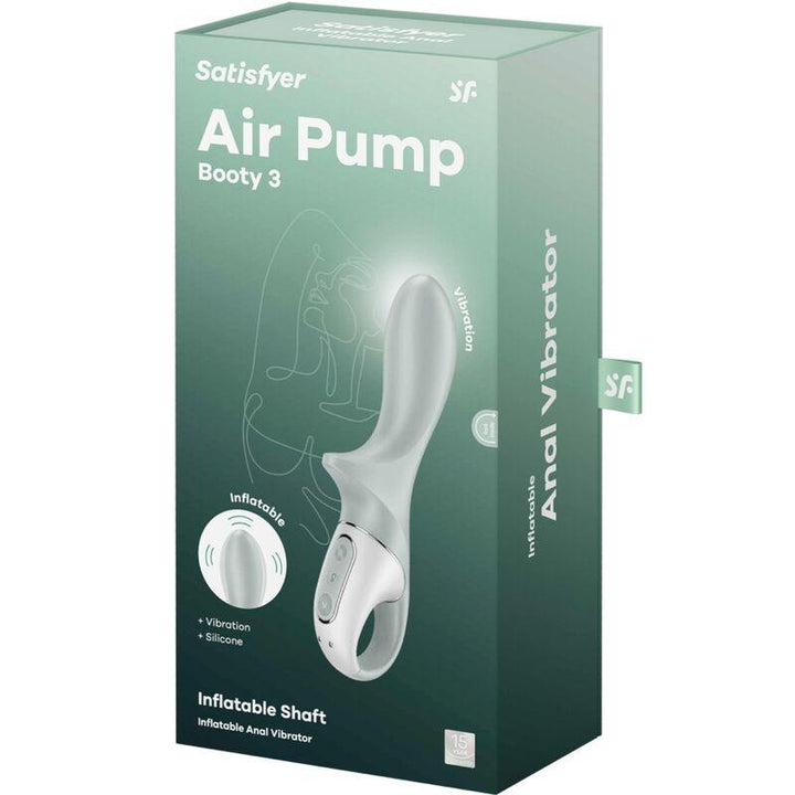 SATISFYER - AIR PUMP BOOTY - AUFBLASBARER ANALVIBRATOR GRAUGRÜN - INTIM SPACE Online Sexshop