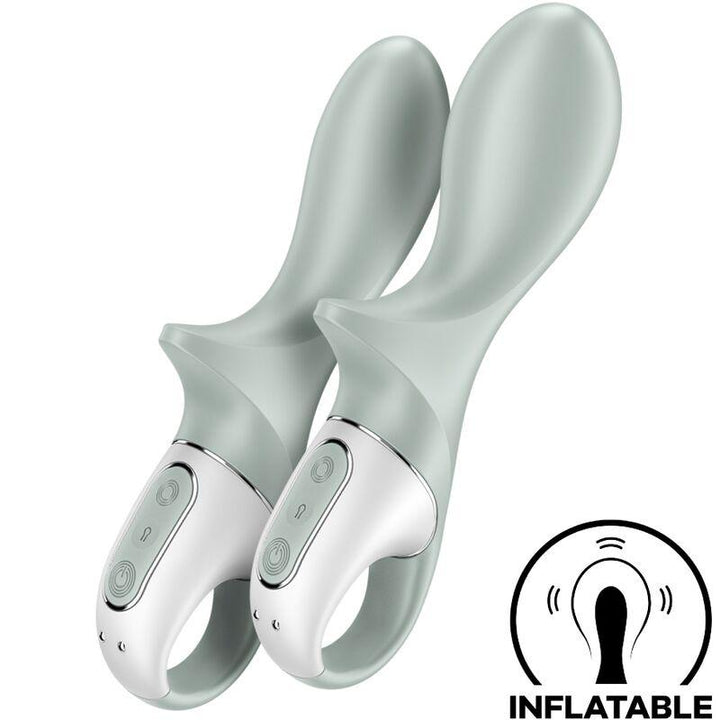 SATISFYER - AIR PUMP BOOTY - AUFBLASBARER ANALVIBRATOR GRAUGRÜN - INTIM SPACE Online Sexshop