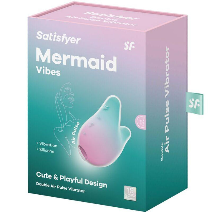 SATISFYER - MERMAID VIBES STIMULATOR - VIBRATOR MINT UND PINK - INTIM SPACE Online Sexshop