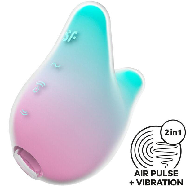 SATISFYER - MERMAID VIBES STIMULATOR - VIBRATOR MINT UND PINK - INTIM SPACE Online Sexshop