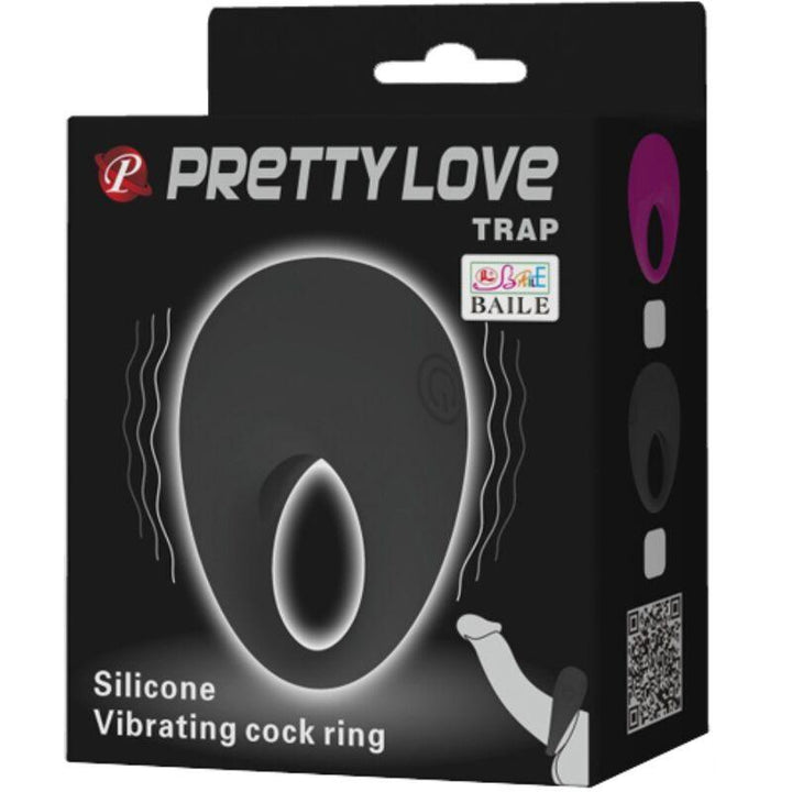 PRETTY LOVE - TRAP VIBRATORRING SCHWARZ - INTIM SPACE Online Sexshop