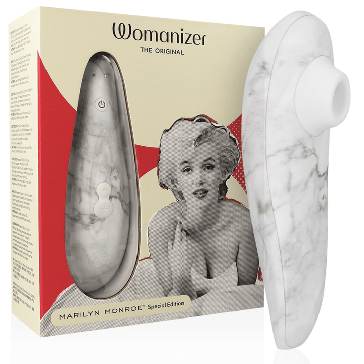 WOMANIZER - MARILYN MONROE CLASSIC - KLITORALSTIMULATOR, WEISSER MARMOR - INTIM SPACE Online Sexshop