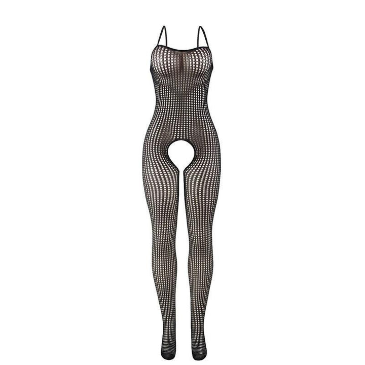 SUBBLIME - 951726 SCHWARZER ELASTISCHER NETZ-BODYSTOCKING MIT SCHRITTFREIEM UNTERTEIL EINE GRÖSSE - INTIM SPACE Online Sexshop