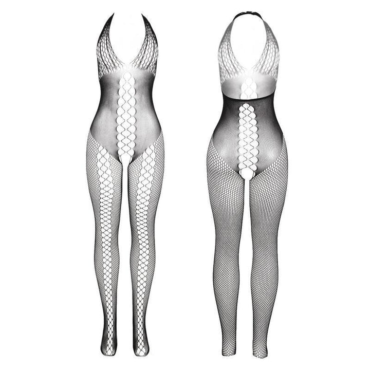 SUBBLIME - 951832 BODYSTOCKING MIT OFFENEM RÜCKEN UND KREUZDETAILS SCHWARZ EINE GRÖSSE - INTIM SPACE Online Sexshop