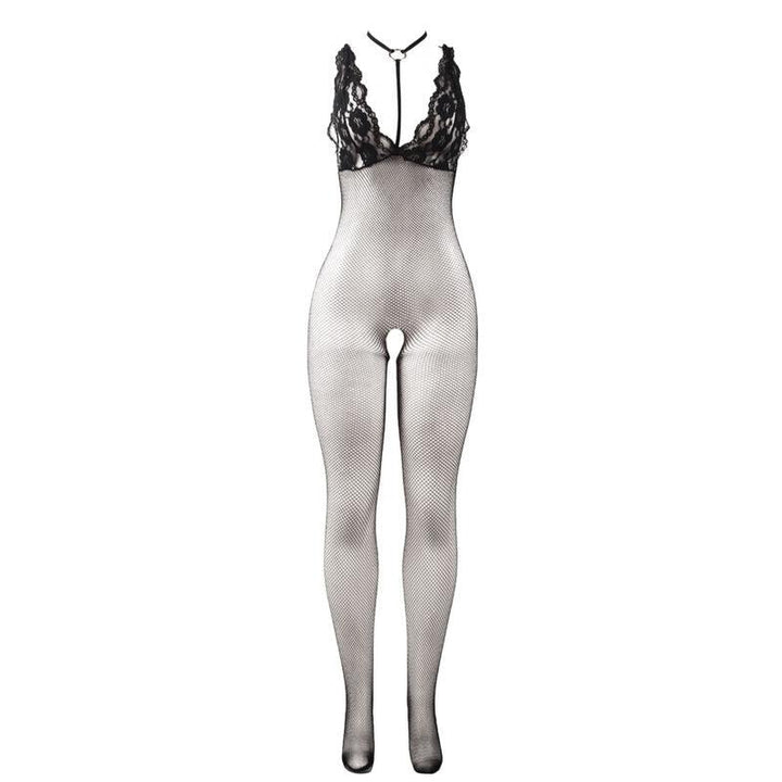 SUBBLIME - 951993 SCHWARZ TRANSPARENTER NETZ-BODYSTOCKING MIT SCHRITTFREIEM UNTERTEIL EINE GRÖSSE - INTIM SPACE Online Sexshop