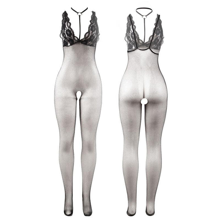 SUBBLIME - 951993 SCHWARZ TRANSPARENTER NETZ-BODYSTOCKING MIT SCHRITTFREIEM UNTERTEIL EINE GRÖSSE - INTIM SPACE Online Sexshop