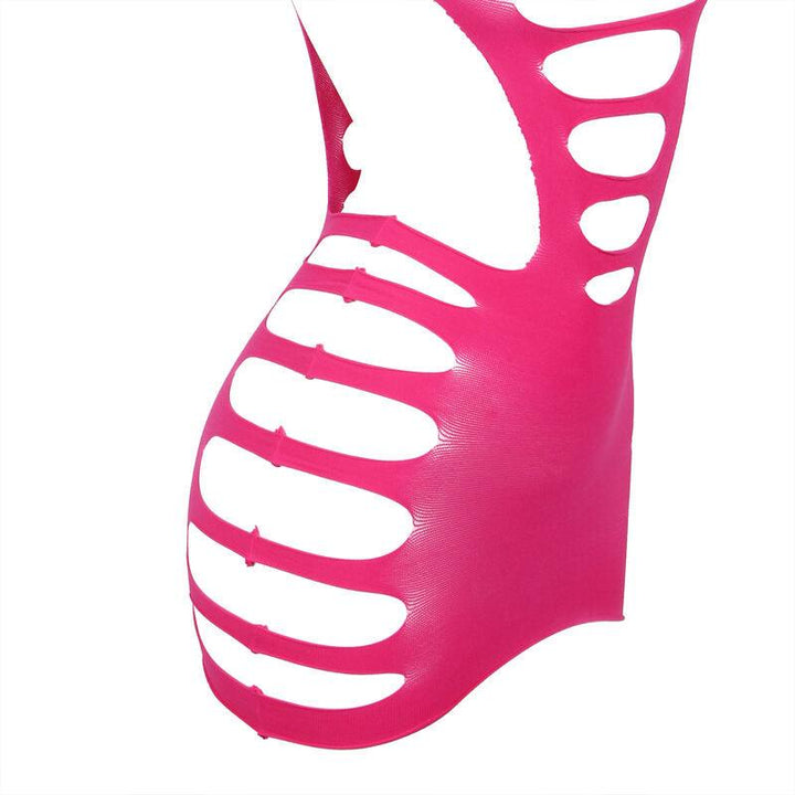 SUBBLIME - 952273 LANGRMELIGER ELASTISCHER NETZ-KLEID ROSA EINE GRÖSSE - INTIM SPACE Online Sexshop