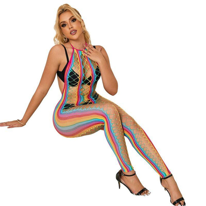 SUBBLIME - 952358 RAINBOW NECKHOLDER NETZ KLEID EINE GROSSE - INTIM SPACE Online Sexshop