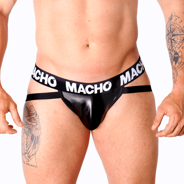 MACHO - MX25NC JOCK SCHWARZES LEDER L - INTIM SPACE Online Sexshop