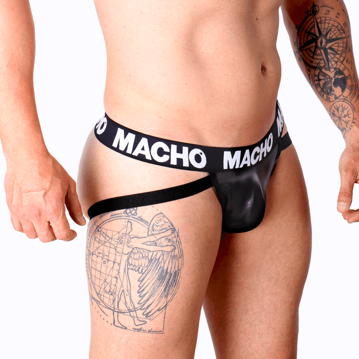 MACHO - MX25NC JOCK SCHWARZES LEDER L - INTIM SPACE Online Sexshop