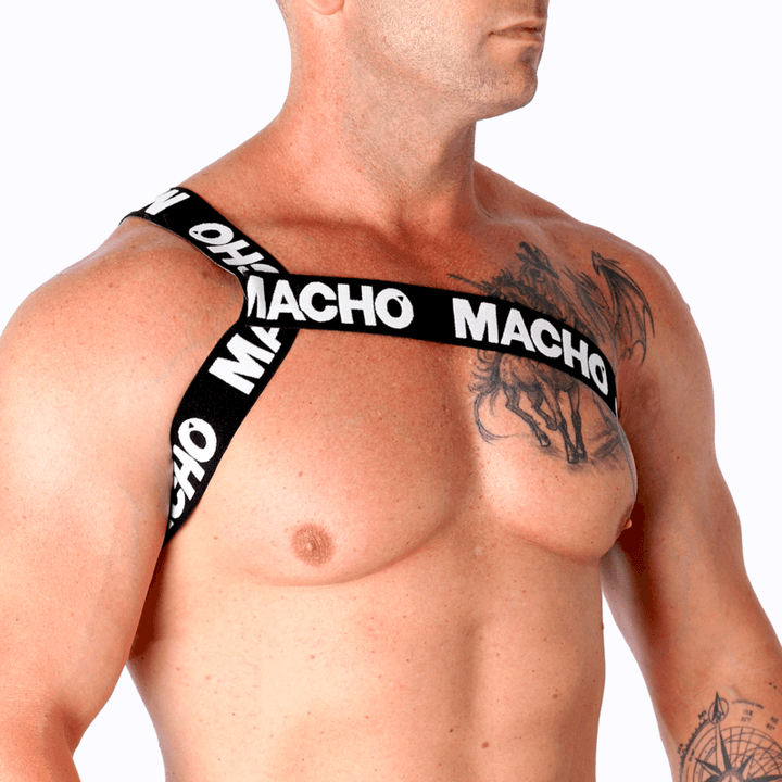 MACHO - RÖMISCHES GESCHIRR WEISS L/XL - INTIM SPACE Online Sexshop