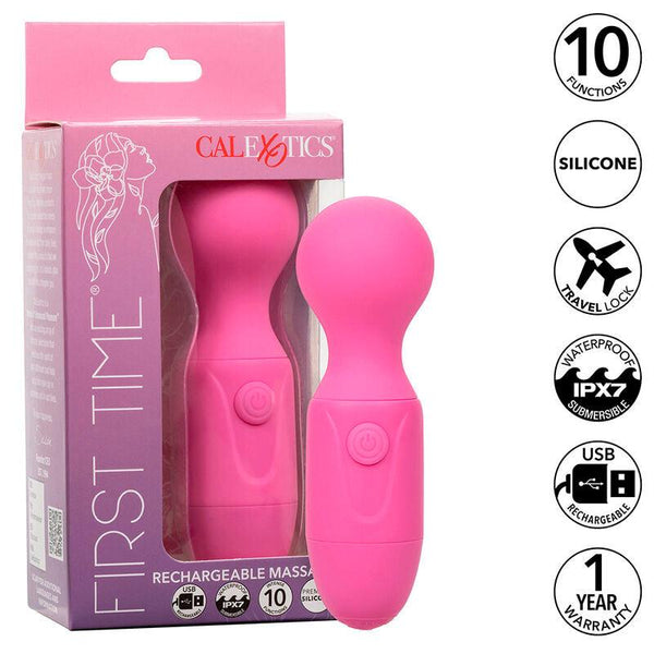 CALEXOTICS - FIRST TIME WIEDERAUFLADBARER MASSAGER 10 VIBRATIONEN ROSA - INTIM SPACE Online Sexshop