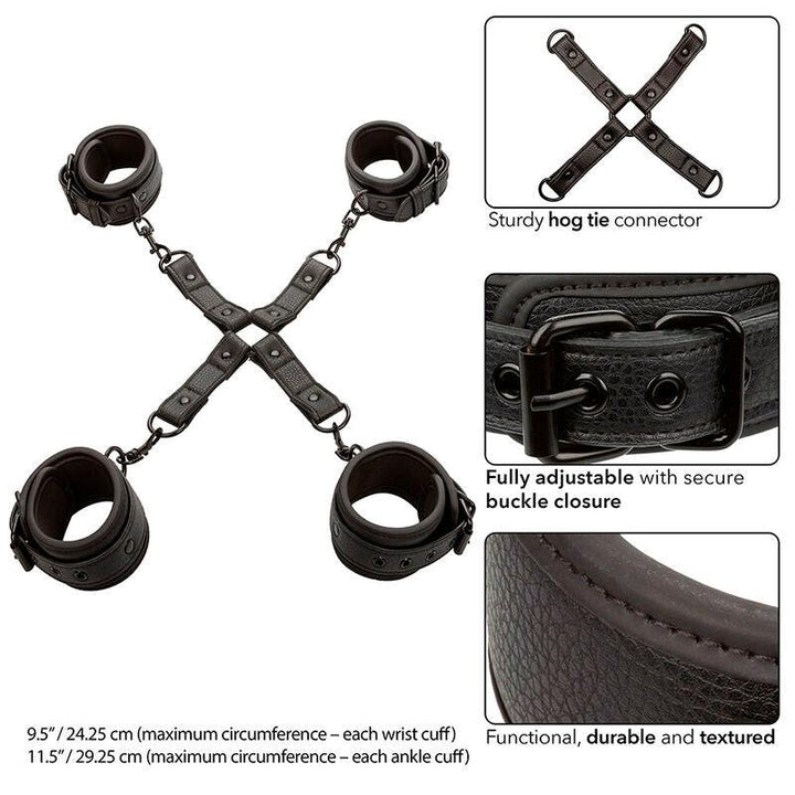 CALEXOTICS - NOCTURNAL HOG TIE CONNECTOR CUERO EINSTELLBAR SCHWARZ - INTIM SPACE Online Sexshop