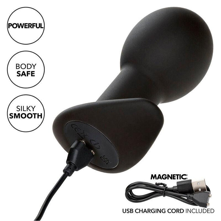 CALEXOTICS - ROCK BOTTOM ANAL PLUG 10 VIBRATIONEN SILIKON SCHWARZ - INTIM SPACE Online Sexshop