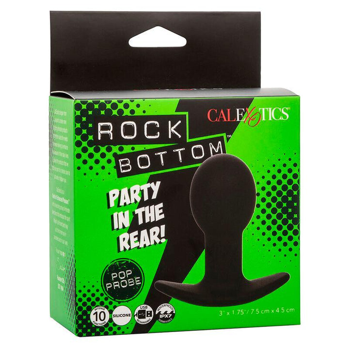 CALEXOTICS - ROCK BOTTOM ANAL PLUG 10 VIBRATIONEN SILIKON SCHWARZ - INTIM SPACE Online Sexshop