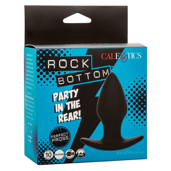 CALEXOTICS - ROCK BOTTOM PERFECT ANAL PLUG 10 VIBRATIONEN SILIKON SCHWARZ - INTIM SPACE Online Sexshop