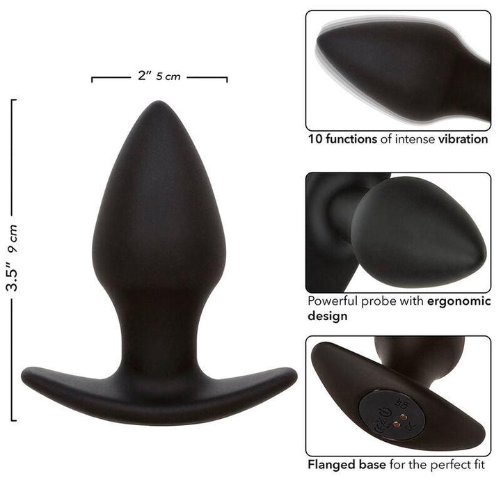 CALEXOTICS - ROCK BOTTOM PERFECT ANAL PLUG 10 VIBRATIONEN SILIKON SCHWARZ - INTIM SPACE Online Sexshop