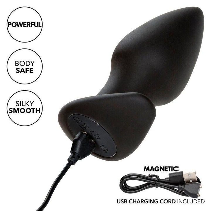 CALEXOTICS - ROCK BOTTOM PERFECT ANAL PLUG 10 VIBRATIONEN SILIKON SCHWARZ - INTIM SPACE Online Sexshop