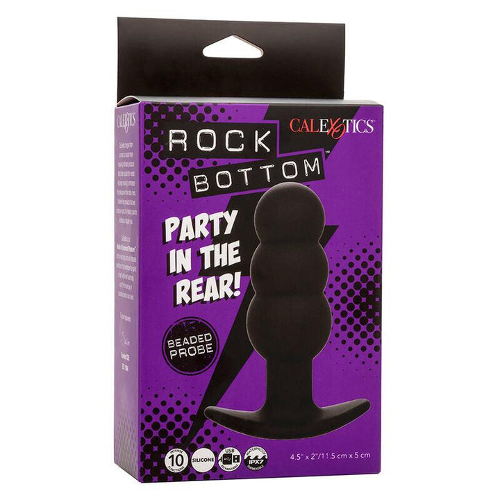 CALEXOTICS - ROCK BOTTOM ANAL PLUG MIT PERLEN 10 VIBRATIONEN SILIKON SCHWARZ - INTIM SPACE Online Sexshop