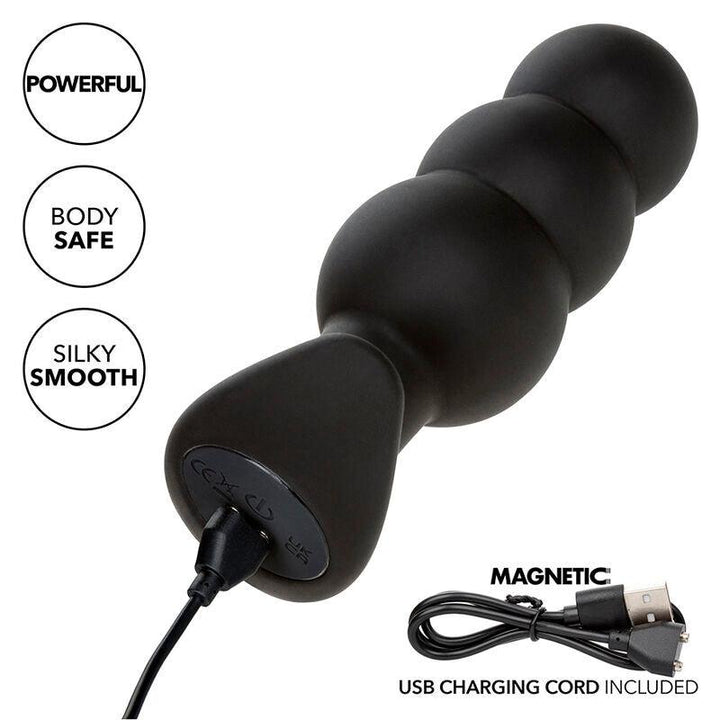 CALEXOTICS - ROCK BOTTOM ANAL PLUG MIT PERLEN 10 VIBRATIONEN SILIKON SCHWARZ - INTIM SPACE Online Sexshop