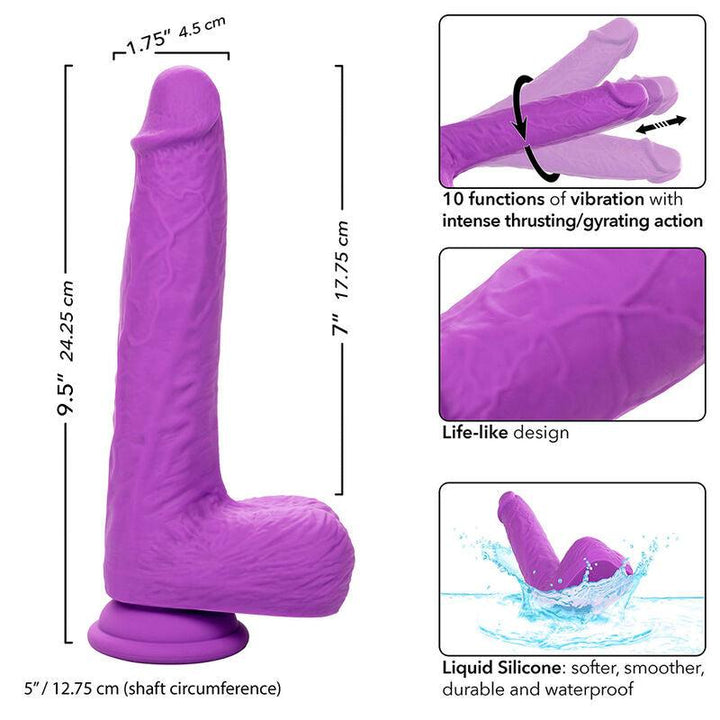 CALEXOTICS - STUDS WIEDERAUFLADBARER UND ROTIERENDER VIBRATOR 10 VIBRATIONEN LILA - INTIM SPACE Online Sexshop