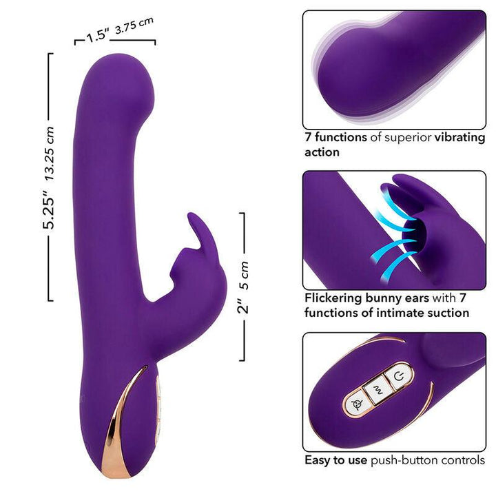 CALEXOTICS - JACK RABBIT VIBRATOR - STIMULATOR - VIBRATIONEN UND SAUGMODUS BLAU - INTIM SPACE Online Sexshop