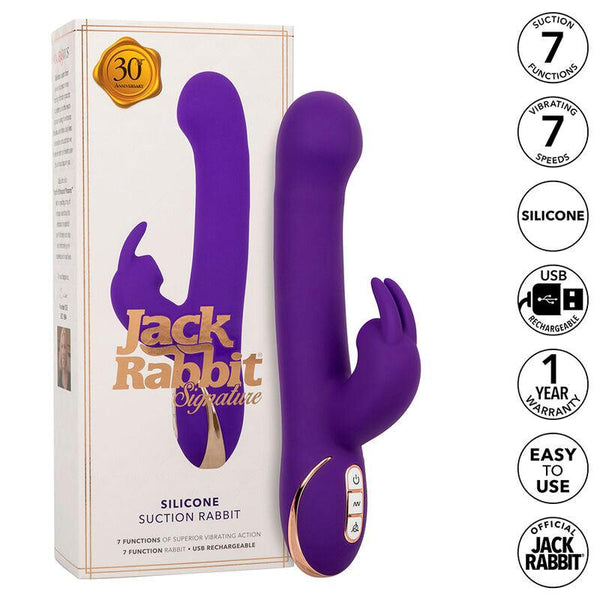 CALEXOTICS - JACK RABBIT VIBRATOR - STIMULATOR - VIBRATIONEN UND SAUGMODUS BLAU - INTIM SPACE Online Sexshop