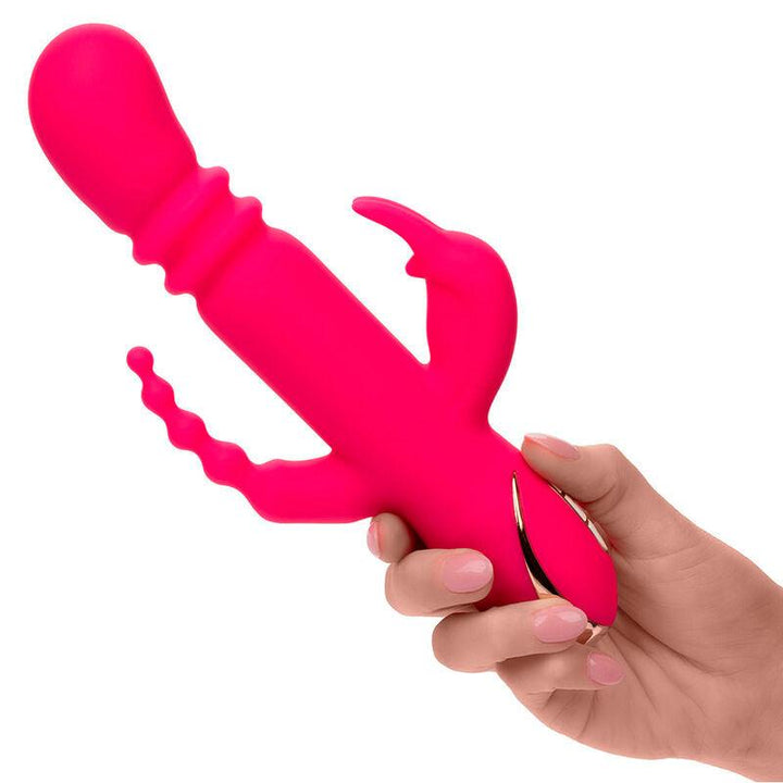 CALEXOTICS - JACK FANTASY DREIFACH BEHEIZTER VIBRATOR RABBIT ROSA - INTIM SPACE Online Sexshop