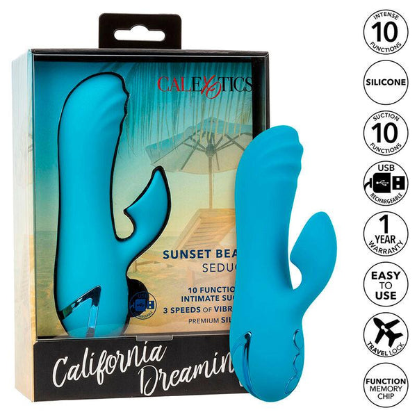 CALEXOTICS - SUNSET BEACH SEDUCER VIBRATOR - STIMULATOR 10 FUNKTIONEN BLAU - INTIM SPACE Online Sexshop