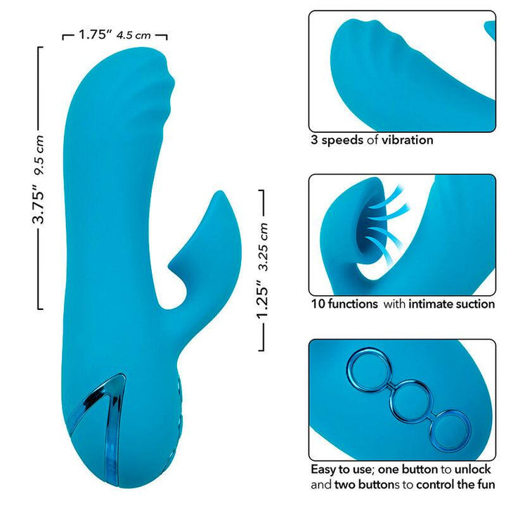 CALEXOTICS - SUNSET BEACH SEDUCER VIBRATOR - STIMULATOR 10 FUNKTIONEN BLAU - INTIM SPACE Online Sexshop