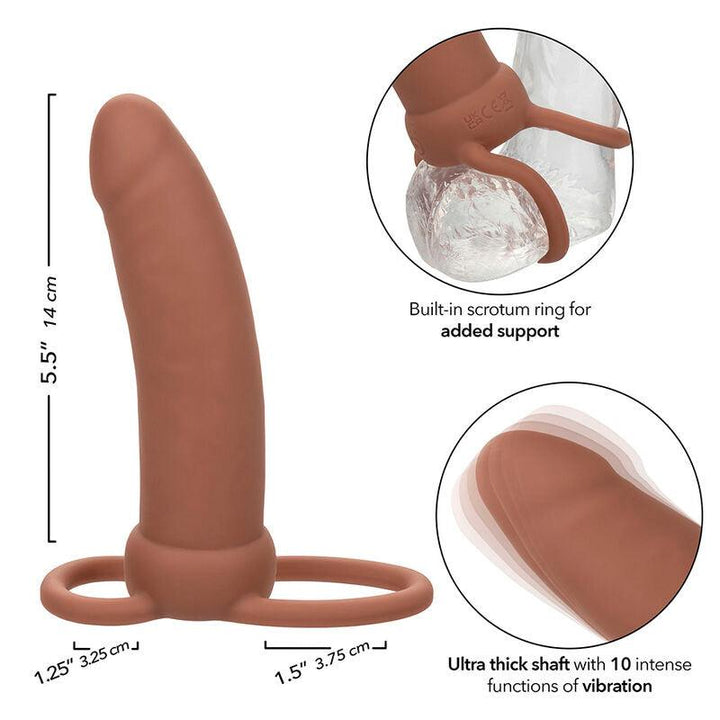 CALEXOTICS - MAXX THICK DUAL PENETRATOR 10 VIBRATIONEN BRAUN - INTIM SPACE Online Sexshop