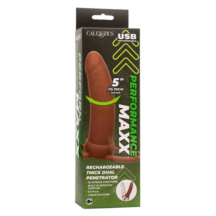 CALEXOTICS - MAXX THICK DUAL PENETRATOR 10 VIBRATIONEN BRAUN - INTIM SPACE Online Sexshop