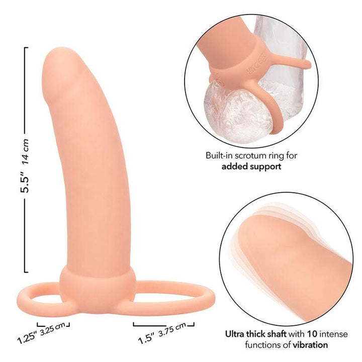 CALEXOTICS - MAXX THICK DUAL PENETRATOR 10 VIBRATIONEN FLEISCH - INTIM SPACE Online Sexshop