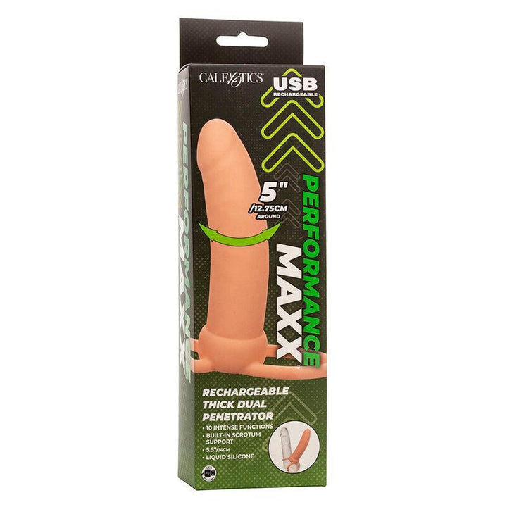 CALEXOTICS - MAXX THICK DUAL PENETRATOR 10 VIBRATIONEN FLEISCH - INTIM SPACE Online Sexshop