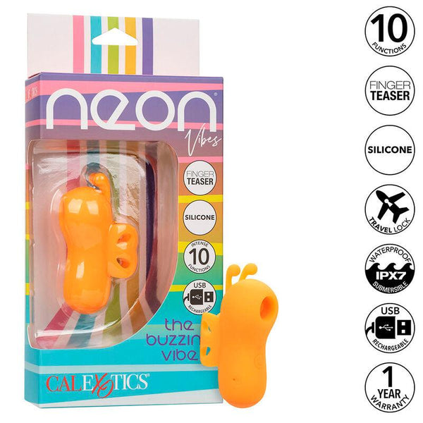 CALEXOTICS - NEON VIBES DER BUZZING VIBE FINGERSTIMULATOR 10 VIBRATIONEN ORANGE - INTIM SPACE Online Sexshop