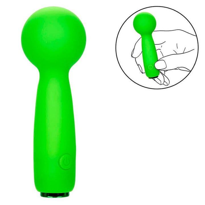 CALEXOTICS - NEON VIBES THE BUBBLY VIBE MINI-MASSAGER 10 VIBRATIONEN GRÜN - INTIM SPACE Online Sexshop