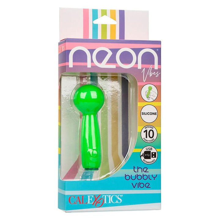 CALEXOTICS - NEON VIBES THE BUBBLY VIBE MINI-MASSAGER 10 VIBRATIONEN GRÜN - INTIM SPACE Online Sexshop