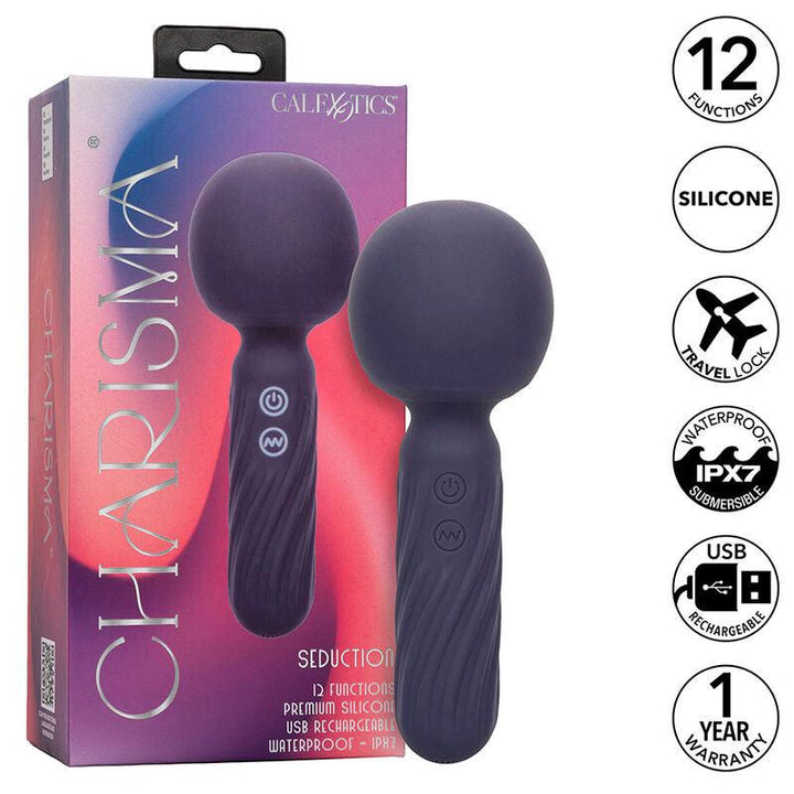 CALEXOTICS - CHARISMA SEDUCTION MASSAGER 12 FUNKTIONEN 17,75 CM - 6,25 CM LILA - INTIM SPACE Online Sexshop