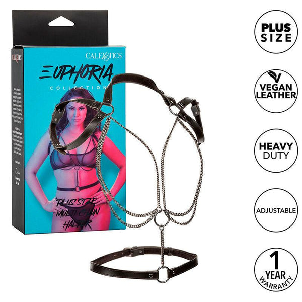 CALEXOTICS - EUPHORIA MULTICHAIN HALTER HARNESS PREMIUM ÜBERGRÖSSE - INTIM SPACE Online Sexshop