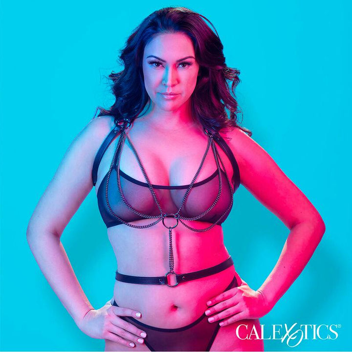 CALEXOTICS - EUPHORIA MULTICHAIN HALTER HARNESS PREMIUM ÜBERGRÖSSE - INTIM SPACE Online Sexshop