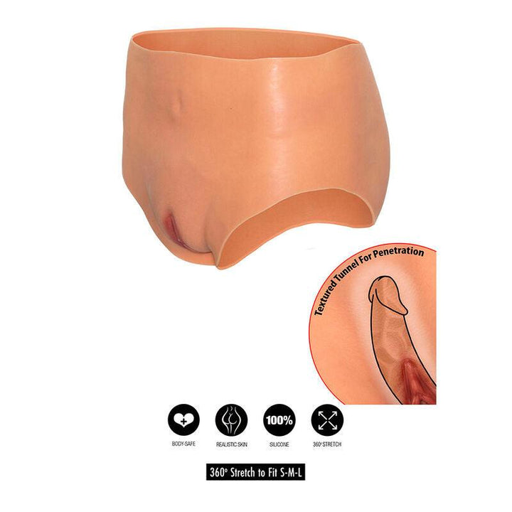 HIDDEN DESIRE - ALTER EGO OFFENER VAGINA-SLIP MIT HOHER TAILLE, FLEISCH - INTIM SPACE Online Sexshop