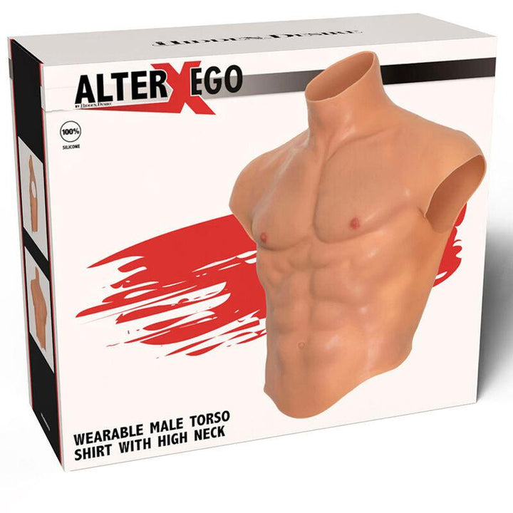 HIDDEN DESIRE - ALTER EGO SILIKON-TORSO-SHIRT FÜR MÄNNER MIT ABS-FLEISCH - INTIM SPACE Online Sexshop